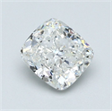 Diamante Natural 1.00 quilates, Del cojín , Color H, claridad SI1 y certificado GIA