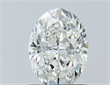Natural Diamond 0.90 Carats, Oval with  Cut, F Color, VS1 Clarity and Certified by GIA