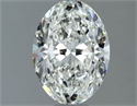 Natural Diamond 1.20 Carats, Oval with  Cut, G Color, VVS1 Clarity and Certified by IGI