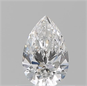 Natural Diamond 0.50 Carats, Pear with  Cut, E Color, VS1 Clarity and Certified by GIA