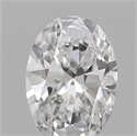 Natural Diamond 0.19 Carats, Oval with  Cut, D Color, VS1 Clarity and Certified by IGI