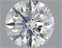Natural Diamond 0.70 Carats, Round with Excellent Cut, H Color, SI1 Clarity and Certified by GIA