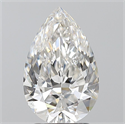 Natural Diamond 2.50 Carats, Pear with  Cut, G Color, SI2 Clarity and Certified by GIA