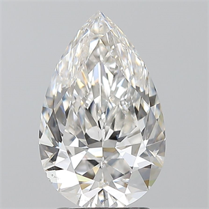 Picture of Natural Diamond 2.50 Carats, Pear with  Cut, G Color, SI2 Clarity and Certified by GIA