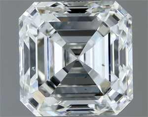Picture of Natural Diamond 1.00 Carats, Asscher with  Cut, H Color, VS2 Clarity and Certified by IGI