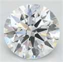 Lab Grown Diamond 3.40 Carats, Round with Excellent Cut, D Color, VVS1 Clarity and Certified by GIA