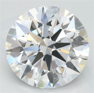 Picture of Lab Grown Diamond 3.40 Carats, Round with Excellent Cut, D Color, VVS1 Clarity and Certified by GIA