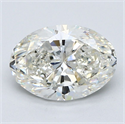 Natural Diamond 2.51 Carats, Oval with  Cut, I Color, SI1 Clarity and Certified by GIA
