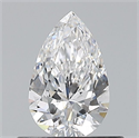 Natural Diamond 0.50 Carats, Pear with  Cut, D Color, VVS2 Clarity and Certified by GIA