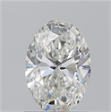 Natural Diamond 1.20 Carats, Oval with  Cut, H Color, VS1 Clarity and Certified by GIA