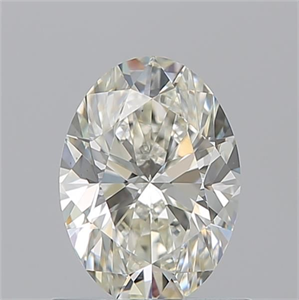 Picture of Natural Diamond 0.92 Carats, Oval with  Cut, K Color, VS1 Clarity and Certified by GIA