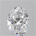 Natural Diamond 0.90 Carats, Oval with  Cut, D Color, VS2 Clarity and Certified by GIA