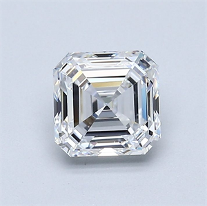 Picture of Natural Diamond 1.01 Carats, Asscher with  Cut, D Color, VVS2 Clarity and Certified by GIA