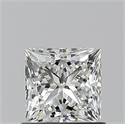 Natural Diamond 0.90 Carats, Princess with  Cut, I Color, VVS2 Clarity and Certified by GIA