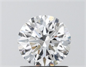Lab Grown Diamond 1.01 Carats, Round with Ideal Cut, D Color, VVS2 Clarity and Certified by IGI