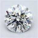 Natural Diamond 3.01 Carats, Round with Excellent Cut, H Color, SI1 Clarity and Certified by GIA