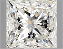 Natural Diamond 1.01 Carats, Princess with  Cut, J Color, IF Clarity and Certified by GIA
