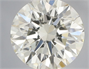 Natural Diamond 0.75 Carats, Round with Excellent Cut, J Color, VVS2 Clarity and Certified by IGI