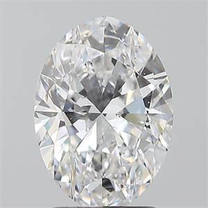 Foto Diamante Natural 2.01 quilates, Ovalado , Color D, claridad SI2 y certificado GIA de