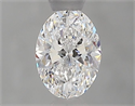 Natural Diamond 0.53 Carats, Oval with  Cut, D Color, VVS2 Clarity and Certified by GIA