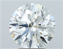 Natural Diamond 3.01 Carats, Round with Excellent Cut, I Color, SI1 Clarity and Certified by GIA