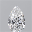 Natural Diamond 0.50 Carats, Pear with  Cut, E Color, SI1 Clarity and Certified by GIA