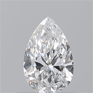 Picture of Natural Diamond 0.50 Carats, Pear with  Cut, E Color, SI1 Clarity and Certified by GIA