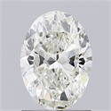 Natural Diamond 1.20 Carats, Oval with  Cut, I Color, SI2 Clarity and Certified by GIA