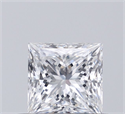 Diamante Natural 0.51 quilates, Princesa , Color D, claridad VVS2 y certificado GIA