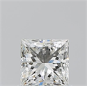 Natural Diamond 0.70 Carats, Princess with  Cut, J Color, IF Clarity and Certified by GIA