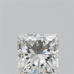 Picture of Natural Diamond 0.70 Carats, Princess with  Cut, J Color, IF Clarity and Certified by GIA