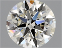 Natural Diamond 0.90 Carats, Round with Excellent Cut, K Color, SI2 Clarity and Certified by GIA