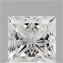 Natural Diamond 0.70 Carats, Princess with  Cut, E Color, VS2 Clarity and Certified by GIA
