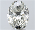 Natural Diamond 2.20 Carats, Oval with  Cut, J Color, SI2 Clarity and Certified by IGI