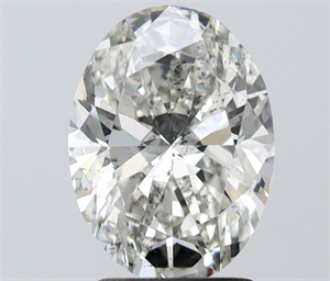 Picture of Natural Diamond 2.20 Carats, Oval with  Cut, J Color, SI2 Clarity and Certified by IGI