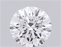 Lab Grown Diamond 1.54 Carats, Round with Excellent Cut, D Color, VVS2 Clarity and Certified by IGI