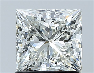 Foto Diamante Natural 1.36 quilates, Princesa , Color J, claridad VVS2 y certificado GIA de