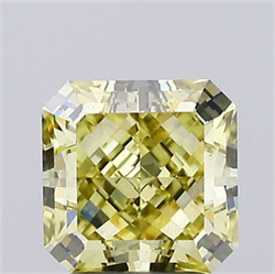 Picture of Lab Grown Diamond 2.53 Carats, Cushion with  Cut, Fancy Light Yellow Color, VS1 Clarity and Certified by IGI