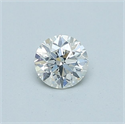 Diamante Natural 0.40 quilates, Redondo , Color I, claridad SI1 y certificado GIA