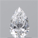 Natural Diamond 0.52 Carats, Pear with  Cut, D Color, SI1 Clarity and Certified by GIA