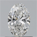 Natural Diamond 0.53 Carats, Oval with  Cut, E Color, VS2 Clarity and Certified by GIA