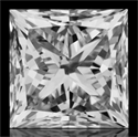 Natural Diamond 0.51 Carats, Princess with  Cut, F Color, SI1 Clarity and Certified by GIA