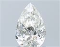Natural Diamond 0.70 Carats, Pear with  Cut, J Color, SI2 Clarity and Certified by GIA