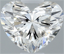 Natural Diamond 0.36 Carats, Heart with  Cut, H Color, IF Clarity and Certified by GIA