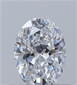 Natural Diamond 0.40 Carats, Oval with  Cut, D Color, VS2 Clarity and Certified by GIA