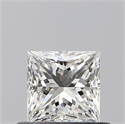 Natural Diamond 0.55 Carats, Princess with  Cut, F Color, VVS2 Clarity and Certified by GIA
