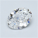 Natural Diamond 1.01 Carats, Oval with  Cut, D Color, SI2 Clarity and Certified by GIA