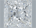 Diamante Natural 2.55 quilates, Princesa , Color E, claridad SI1 y certificado GIA