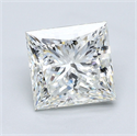 Natural Diamond 3.01 Carats, Princess with  Cut, I Color, VS2 Clarity and Certified by GIA