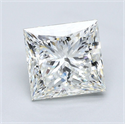 Natural Diamond 3.01 Carats, Princess with  Cut, I Color, VS2 Clarity and Certified by GIA